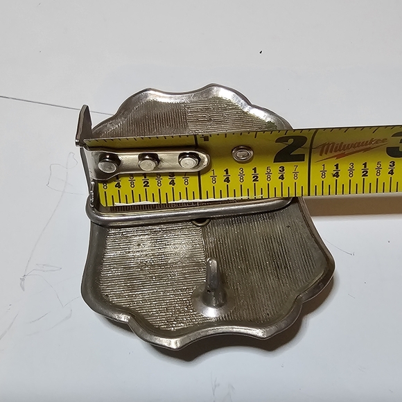 Vintage Western Embossed Belt Buckle Cabochon Orange Agate Scroll Design Unisex - Picture 9 of 9